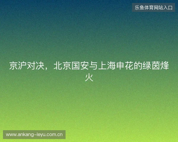 京沪对决，北京国安与上海申花的绿茵烽火